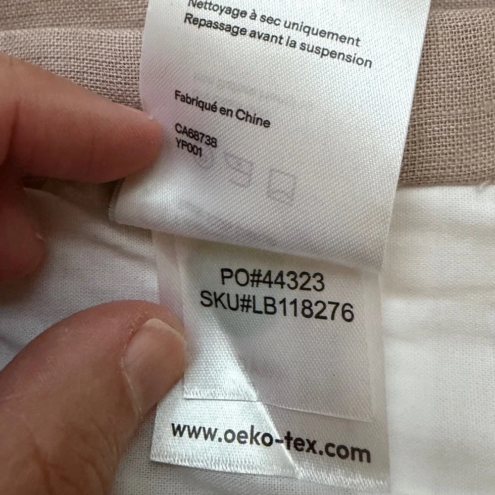 Quince European Linen Curtain Panel Size 48x96 Flax Light Filtering Quiet Luxury